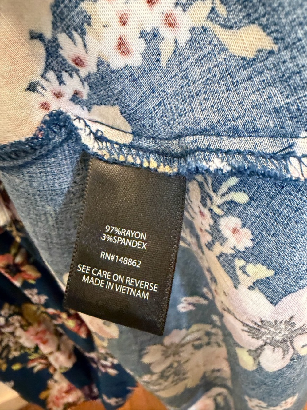 torrid Navy Floral High-Low Dress with Pink & Cream Roses - Picture 6 of 8